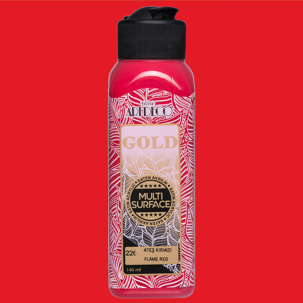 Artdeco Gold Multi-Surface Akrilik Boya 140ml Ateş Kırmızı 226