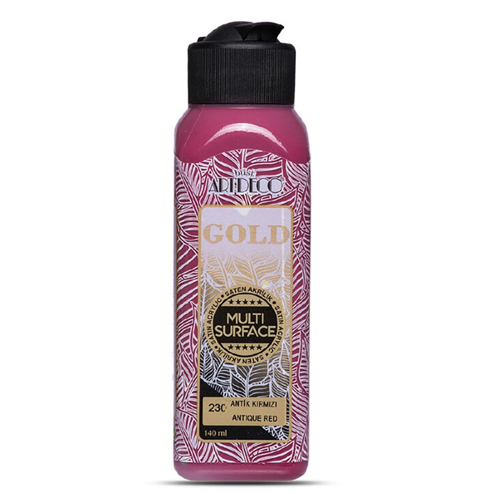 Artdeco Gold Multi-Surface Akrilik Boya 140ml Antik Kırmızı 230