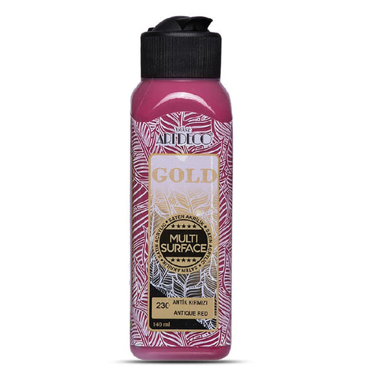 Artdeco Gold Multi-Surface Akrilik Boya 140ml Antik Kırmızı 230