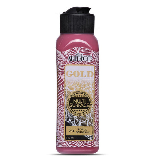 Artdeco Gold Multi-Surface Akrilik Boya 140ml Bordo 234