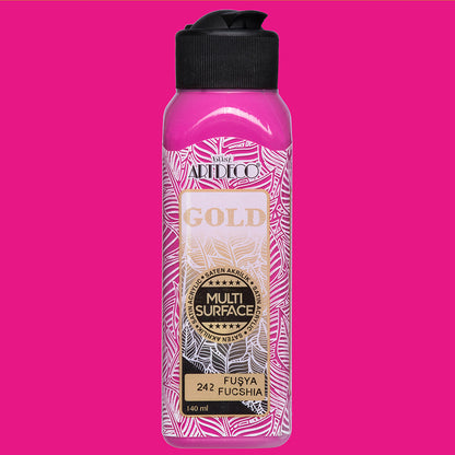 Artdeco Gold Multi-Surface Akrilik Boya 140ml Fuşya 242