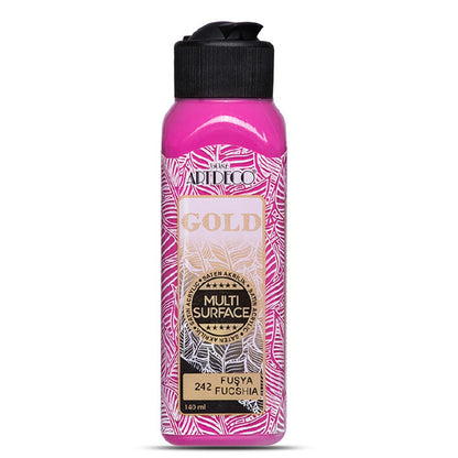 Artdeco Gold Multi-Surface Akrilik Boya 140ml Fuşya 242