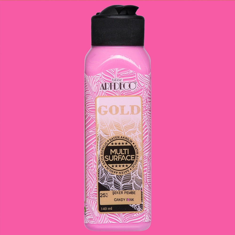 Artdeco Gold Multi-Surface Akrilik Boya 140ml Şeker Pembe 253