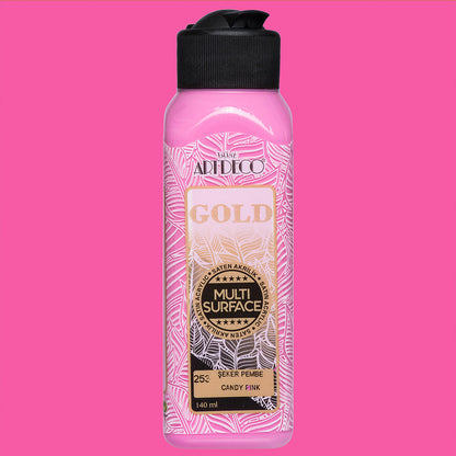 Artdeco Gold Multi-Surface Akrilik Boya 140ml Şeker Pembe 253
