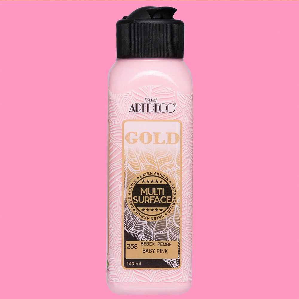 Artdeco Gold Multi-Surface Akrilik Boya 140ml Bebek Pembe 258