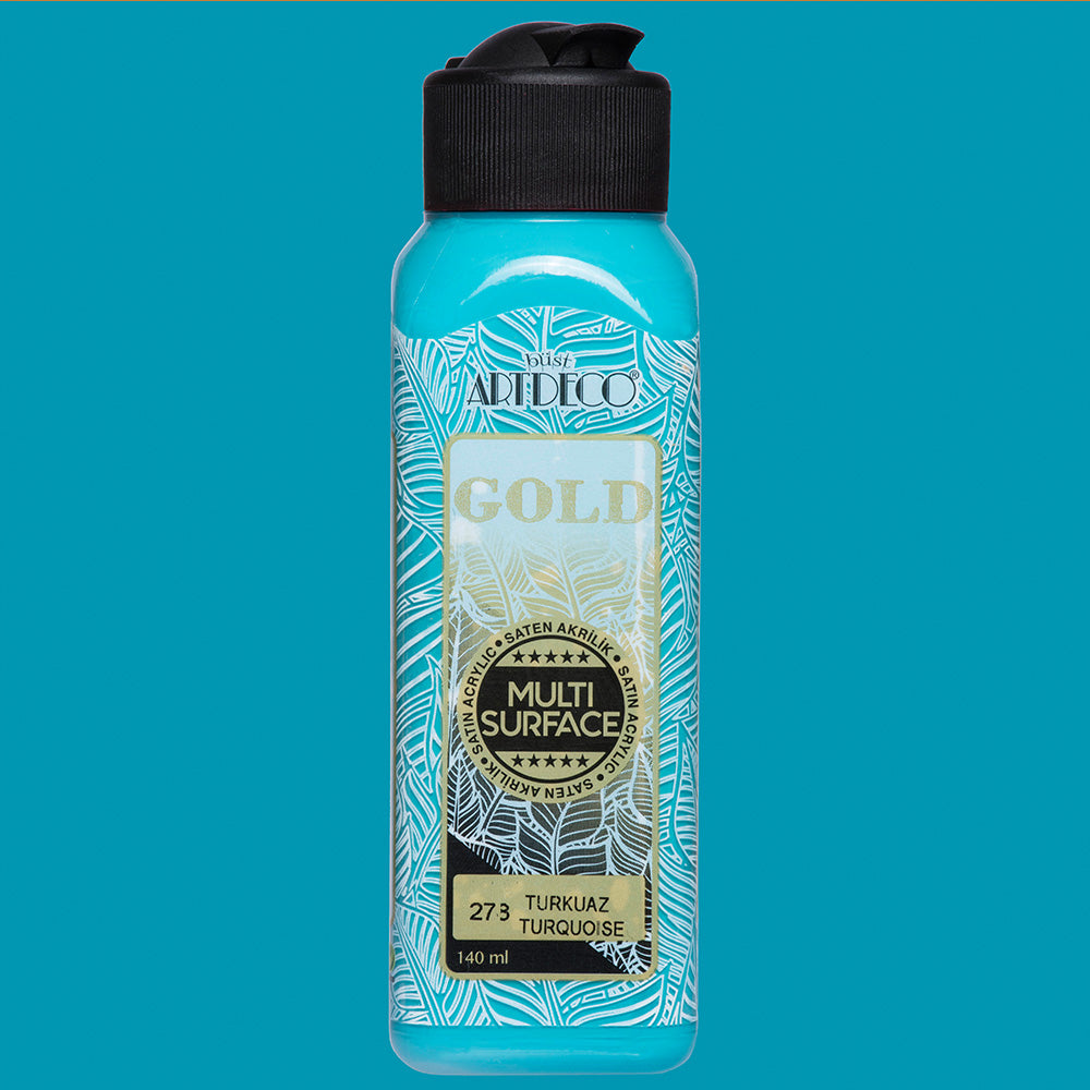 Artdeco Gold Multi-Surface Akrilik Boya 140ml Turkuaz 278