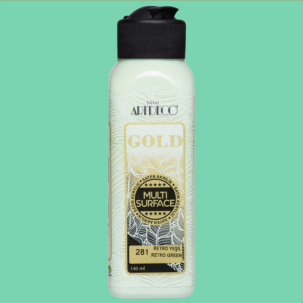 Artdeco Gold Multi-Surface Akrilik Boya 140ml Retro Yeşil 281