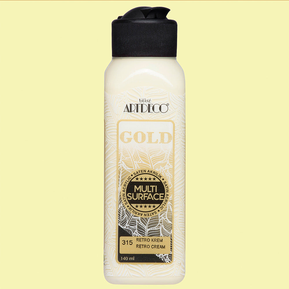 Artdeco Gold Multi-Surface Akrilik Boya 140ml Retro Krem 315