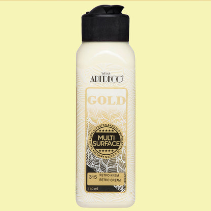 Artdeco Gold Multi-Surface Akrilik Boya 140ml Retro Krem 315