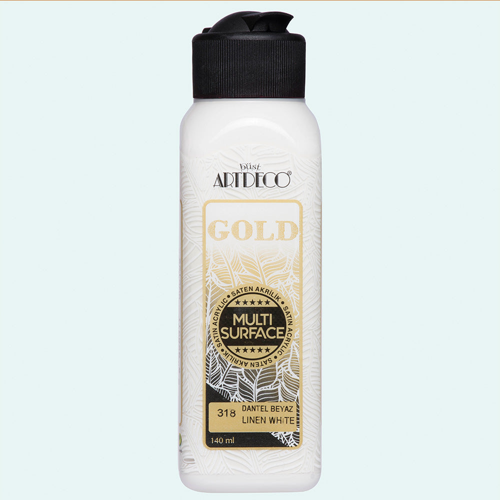 Artdeco Gold Multi-Surface Akrilik Boya 140ml Dantel Beyaz 318