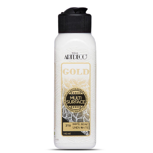 Artdeco Gold Multi-Surface Akrilik Boya 140ml Dantel Beyaz 318