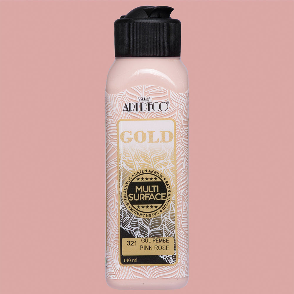 Artdeco Gold Multi-Surface Akrilik Boya 140ml Gül Pembe 321