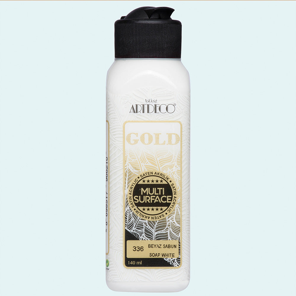 Artdeco Gold Multi-Surface Akrilik Boya 140ml Beyaz Sabun 336
