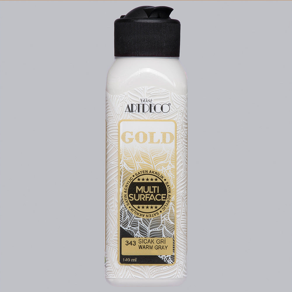 Artdeco Gold Multi-Surface Akrilik Boya 140ml Sıcak Gri 343