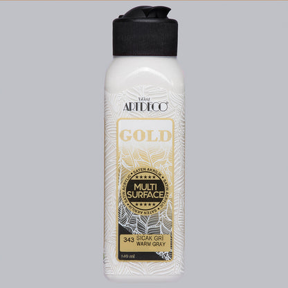 Artdeco Gold Multi-Surface Akrilik Boya 140ml Sıcak Gri 343