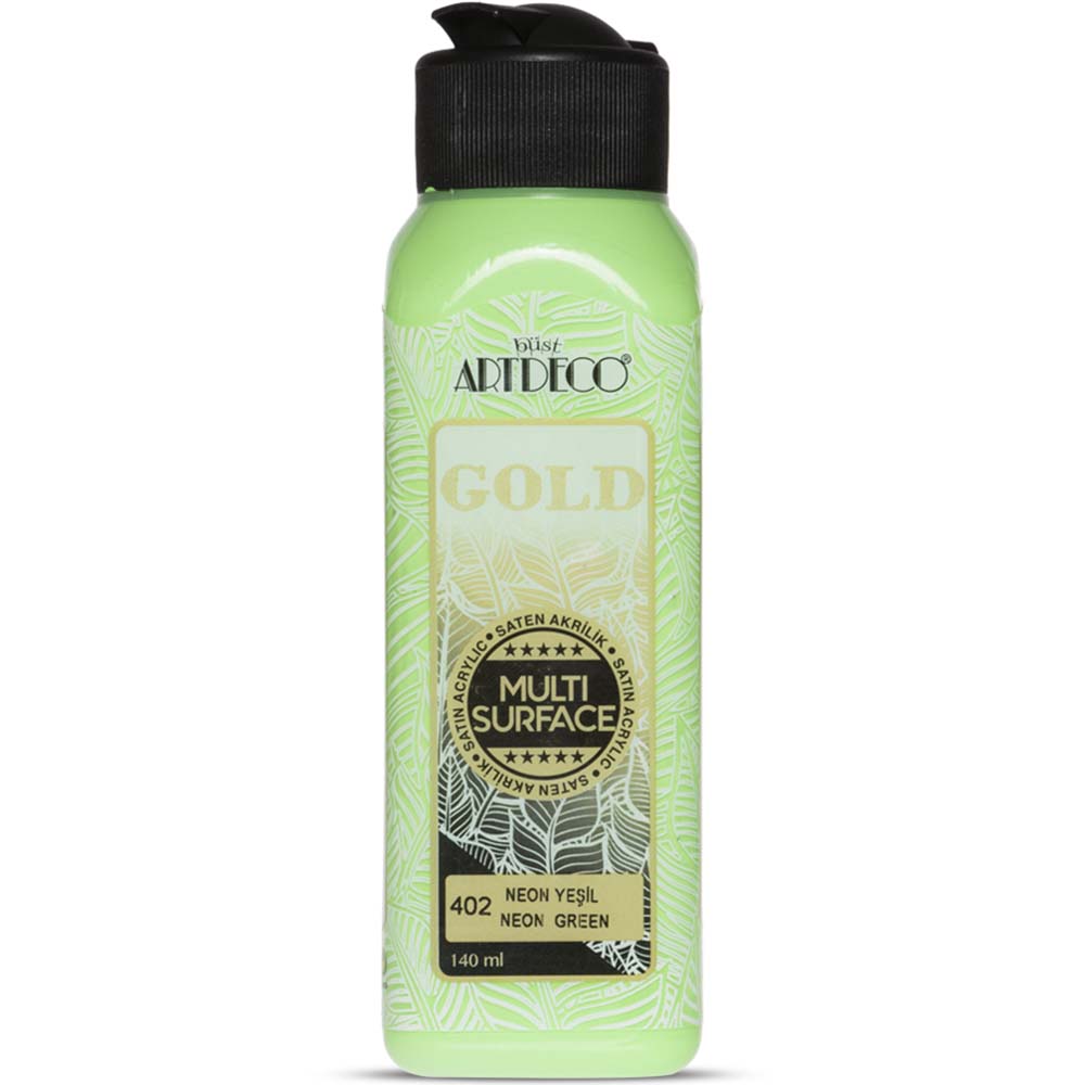 Artdeco Gold Multi-Surface Neon Akrilik Boya 140ml Neon Yeşil 402