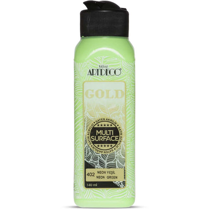 Artdeco Gold Multi-Surface Neon Akrilik Boya 140ml Neon Yeşil 402