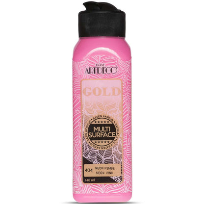Artdeco Gold Multi-Surface Neon Akrilik Boya 140ml Neon Pembe 404