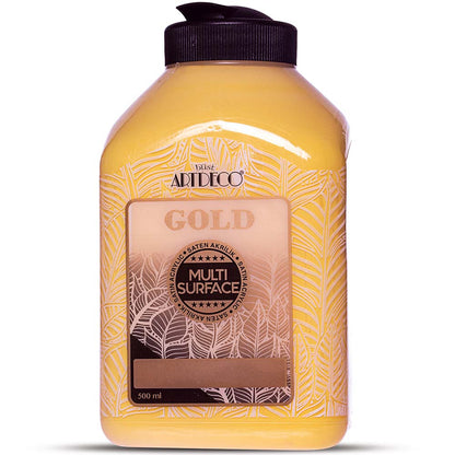 Artdeco Gold Multi-Surface Metalik Akrilik Boya 500ml Altın