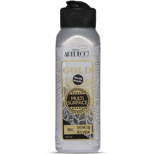 Artdeco Gold Multi-Surface Metalik Akrilik Boya 140ml Gümüş