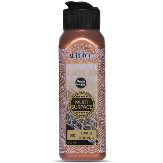 Artdeco Gold Multi-Surface Metalik Akrilik Boya 140ml Bakır
