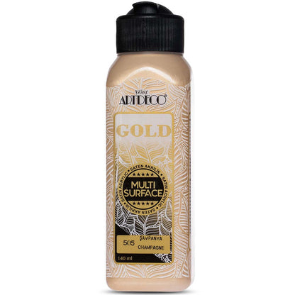 Artdeco Gold Multi-Surface Metalik Akrilik Boya 140ml Şampanya