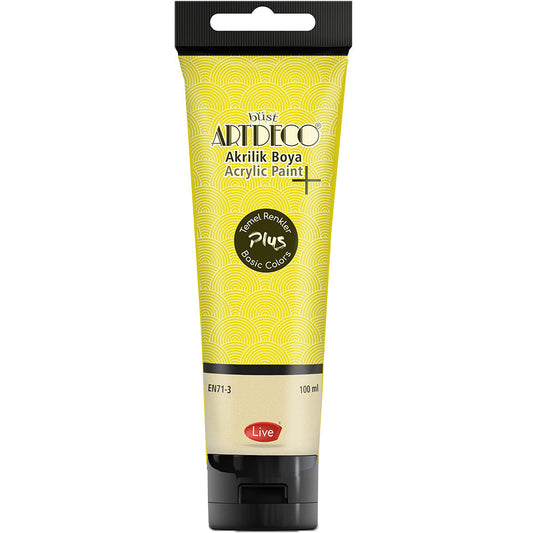 Artdeco Plus Akrilik Boya 100ml Tüp Limon Sarı  403