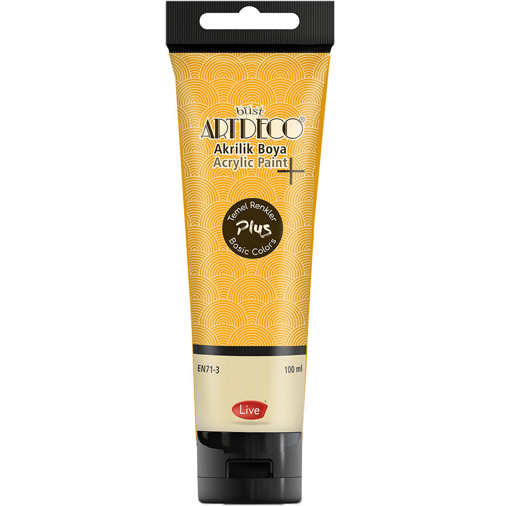 Artdeco Plus Akrilik Boya 100ml Tüp Koyu Sarı  408