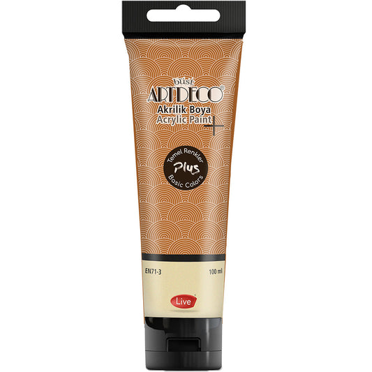 Artdeco Plus Akrilik Boya 100ml Tüp Okre Kahve 484
