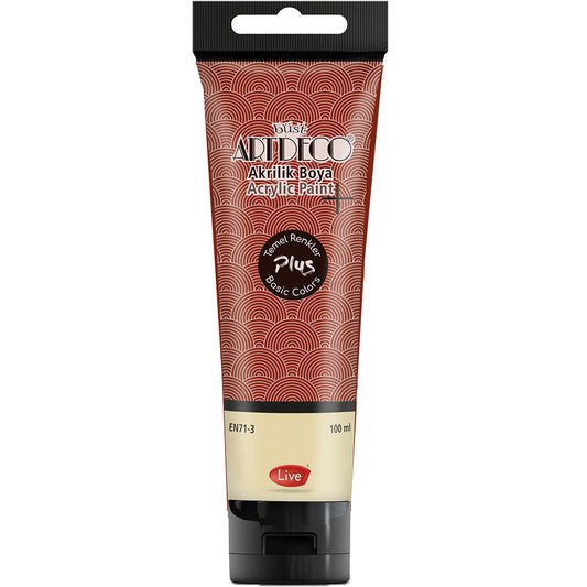 Artdeco Plus Akrilik Boya 100ml Tüp Kızıl Kahve 488
