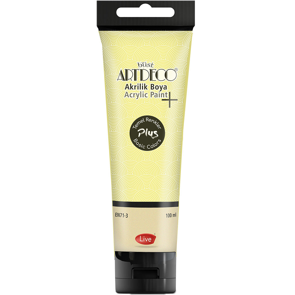 Artdeco Plus Pastel Akrilik Boya 100ml Tüp Sarı 520