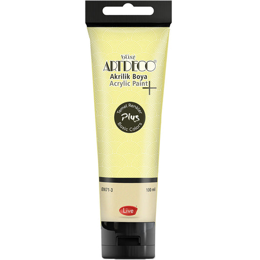 Artdeco Plus Pastel Akrilik Boya 100ml Tüp Sarı 520