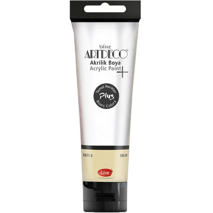 Artdeco Plus Metalik Akrilik Boya 100ml Tüp Sedef 550