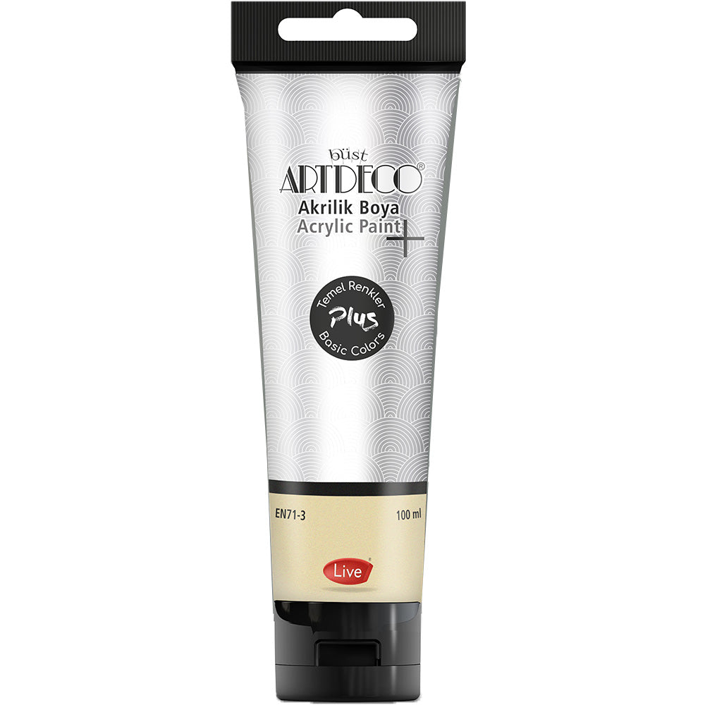Artdeco Plus Metalik Akrilik Boya 100ml Tüp Gümüş 551
