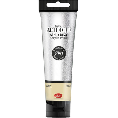 Artdeco Plus Metalik Akrilik Boya 100ml Tüp Gümüş 551