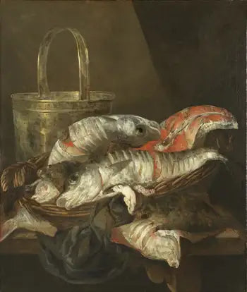 Still Life with Haddocks and Plaice - 1650-1670 - 72 x 61 cm, Tuval üzerine yağlı boya