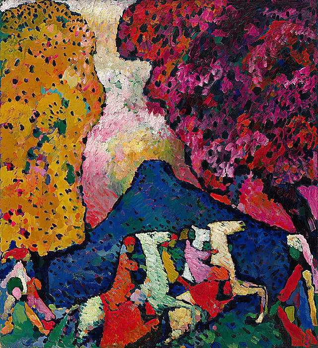 Mavi Dağ - 1908 - Tuval üzerine yağlı boya, 111 cm x 118 cm