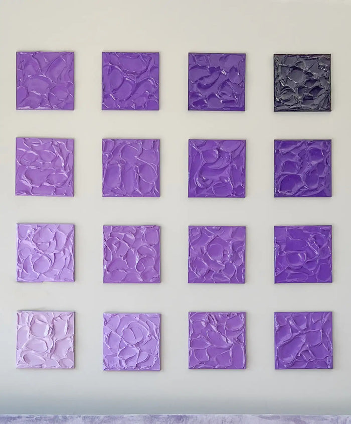 Bits - 2022 - Ahşap tuval üzeri akrilik ve yoğunlaştırıcı jel, 20 cm x 20 cm