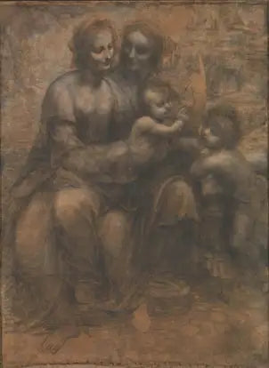 Aziz Anne ile Bakire ve Çocuk - 1503 - 1519 - Tuval üzerine yağlı boya, 1.68 m x 1.12 m