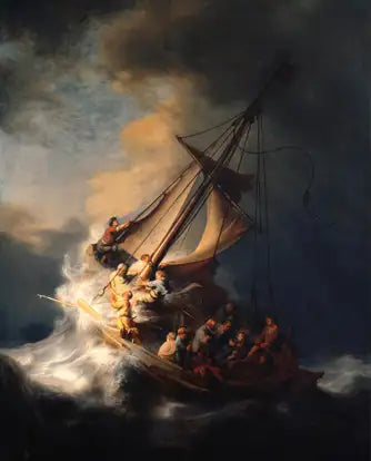 The Storm on the Sea of Galilee - 1633 - 128 cm x 168 cm, Tuval üzerine yağlı boya