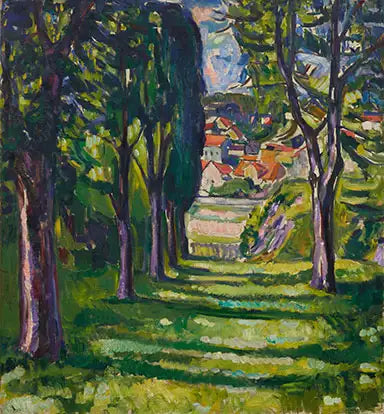 Garden in Kragerø - 1909 - Tuval üzerine yağlı boya, 109 cm x 119 cm