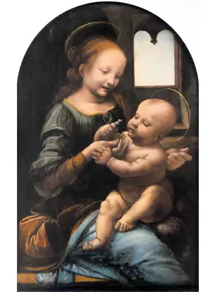 Benois Madonna - 1478 - 1480 - Tuval üzerine yağlı boya, 49.5 cm × 33 cm
