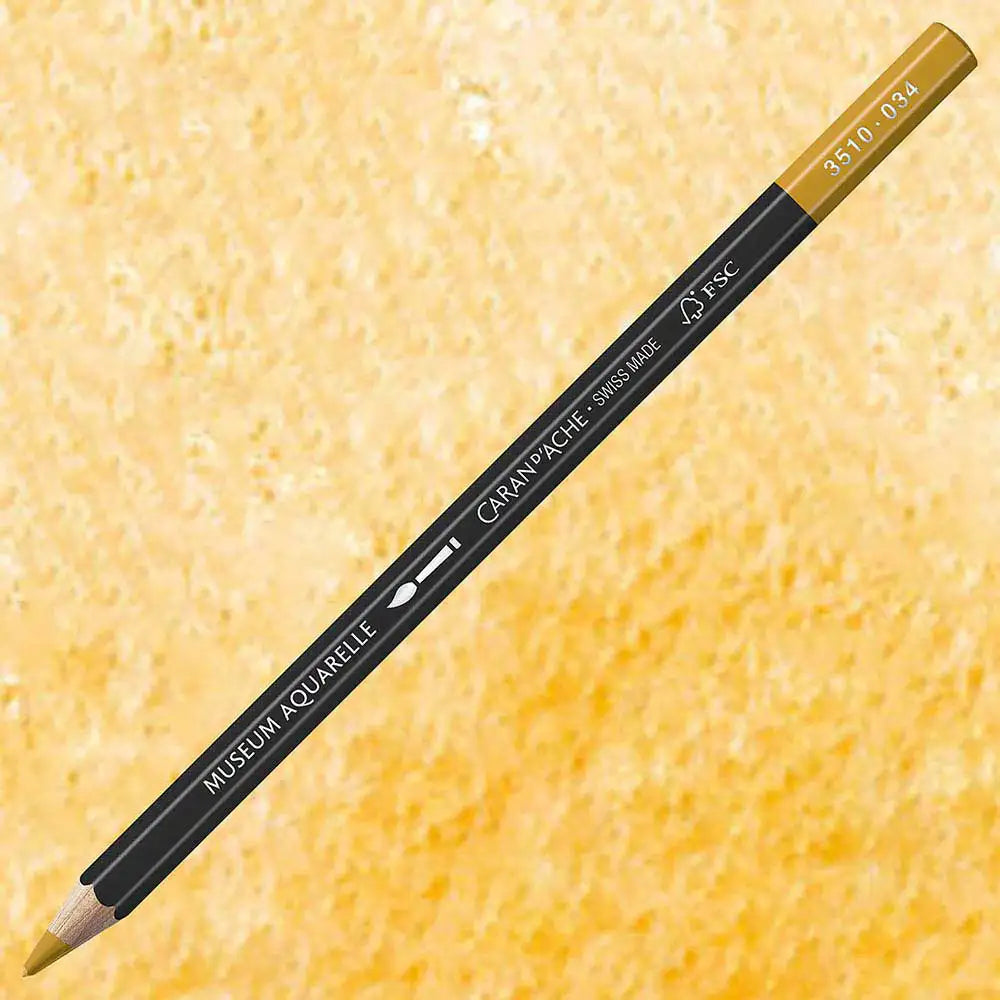 Caran d'Ache Museum Aquarelle Yellow Ochre 034