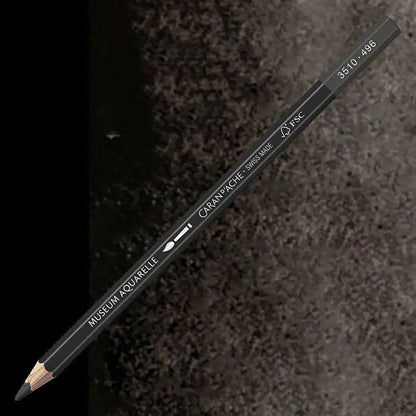 Caran d'Ache Museum Aquarelle Ivory Black 496