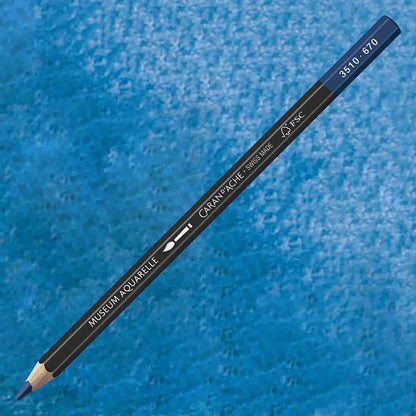 Caran d'Ache Museum Aquarelle Permanent Blue 670