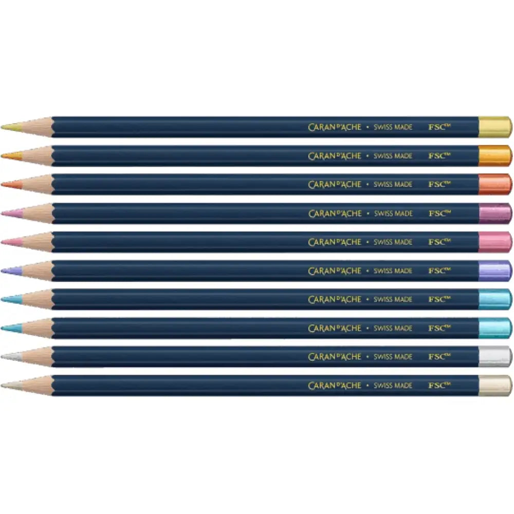 Caran d'Ache Special Edition Cosmic Blue Metallic Set 10 Renk