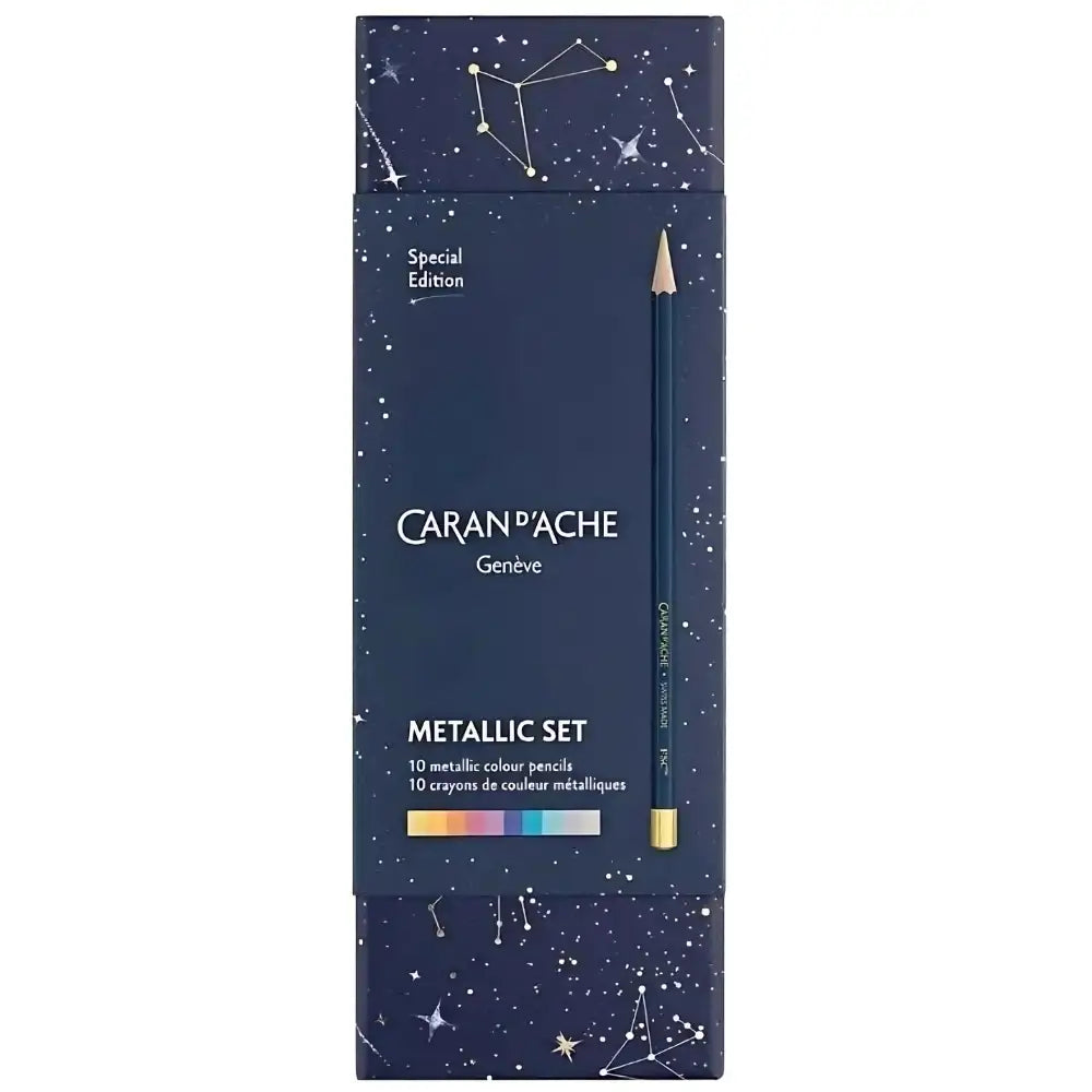 Caran d'Ache Special Edition Cosmic Blue Metallic Set 10 Renk