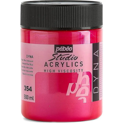 Pebeo Acrylic Studio 500ml Iridescent Red Blue (Dyna) 354