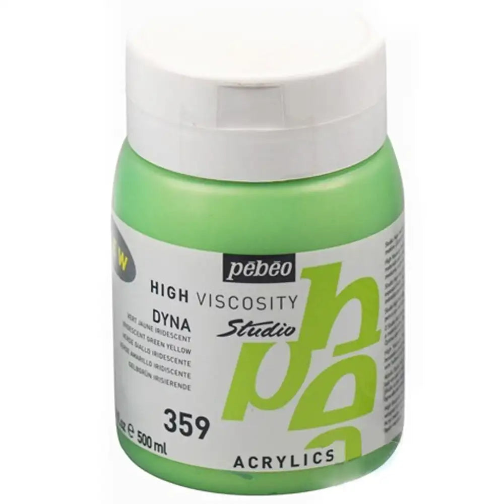 Pebeo Acrylic Studio 500ml Iridescent Green Yellow (Dyna) 359