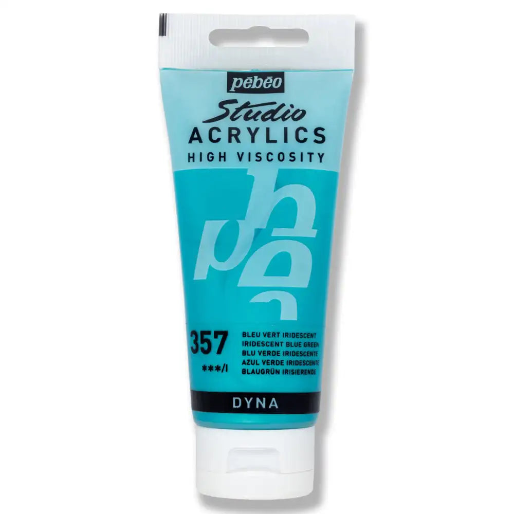 Pebeo Acrylic Studio 100ml Iridescent Blue Green (Dyna) 357
